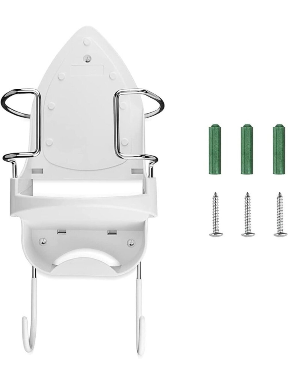 Wall Mount Ironing Board Hanger & Electric Iron Holder - Space-Saving Organizer